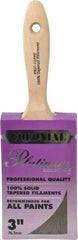 Premier Paint Roller - 3" Flat Synthetic Varnish Brush - 3-1/4" Bristle Length, 7-1/4" Wood Handle - All Tool & Supply