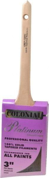 Premier Paint Roller - 3" Angled Synthetic Sash Brush - 3-1/4" Bristle Length, 9" Wood Rattail Handle - All Tool & Supply