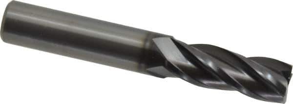 OSG - 3/8", 4 Flute, Single End, Solid Carbide, 0.02" Corner Radius End Mill - 2-1/2" OAL, 30° Helix, Right Hand Flute, 1" LOC, Right Hand Cut - All Tool & Supply