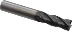 OSG - 3/8", 4 Flute, Single End, Solid Carbide, 0.03" Corner Radius End Mill - 2-1/2" OAL, 30° Helix, Right Hand Flute, 1" LOC, Right Hand Cut - All Tool & Supply