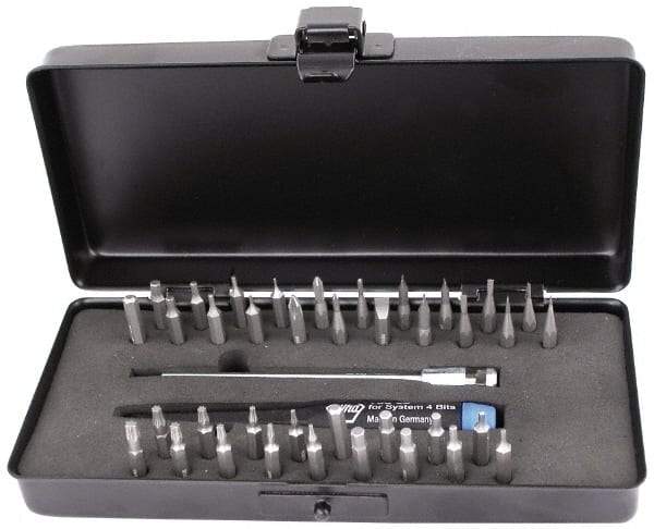 Wiha - 40 Piece Screwdriver Bit Set - Phillips, Slotted, Hex, Torx - All Tool & Supply