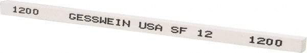 Made in USA - 1200 Grit Aluminum Oxide Square Polishing Stone - Ultra Fine Grade, 5/32" Wide x 4" Long x 5/32" Thick - All Tool & Supply