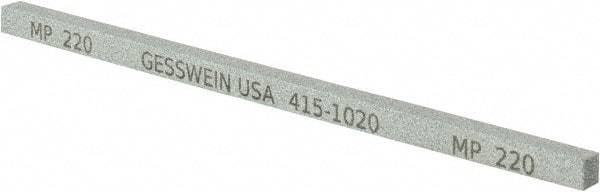 Made in USA - 220 Grit Silicon Carbide Square Polishing Stone - Very Fine Grade, 5/32" Wide x 4" Long x 5/32" Thick - All Tool & Supply