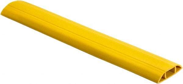 Hubbell Wiring Device-Kellems - 1 Channel, 5 Ft Long, 1-1/4" Max Compatible Cable Diam, Yellow PVC On Floor Cable Cover - 142.24mm Overall Width x 43.18mm Overall Height, 45.98mm Channel Width x 1-1/4" Channel Height - All Tool & Supply