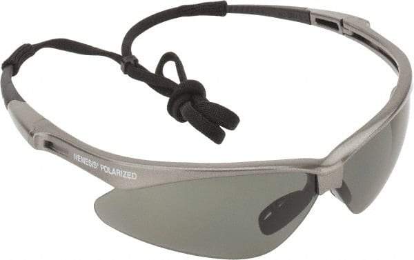 Jackson Safety - Smoke Lenses, Framed Polarized Glasses - Scratch Resistant, Gray Frame, Size Universal, Wrap Around - All Tool & Supply