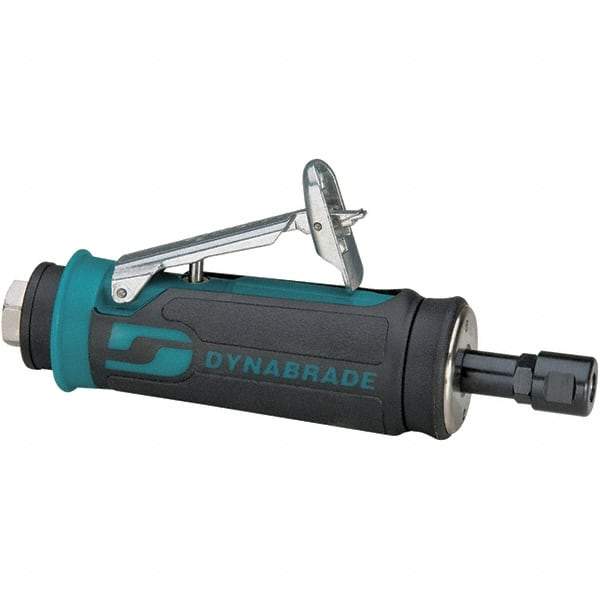 Dynabrade - 1/4" Collet, Straight Handle, Air Angle Die Grinder - 30,000 RPM, Rear Exhaust, 27 CFM, 0.4 hp, 90 psi, 1/4 NPT Inlet - All Tool & Supply