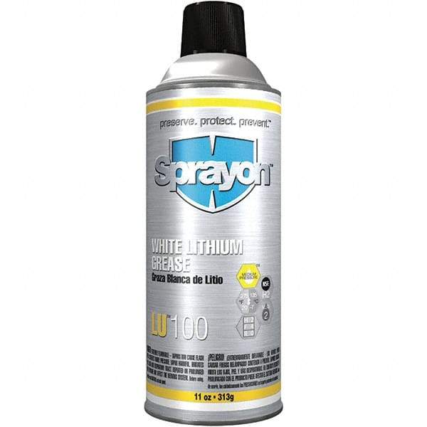 Sprayon - 11 oz Aerosol Lithium General Purpose Grease - Off White, 275°F Max Temp, NLGIG 2, - All Tool & Supply