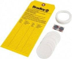 Bradley - Paper, Foam & Plastic Plumbed Wash Station Refill Kit - Yellow & White Matting, Includes Replacement Cap, Inspection Tag, (9) Foam Liners - All Tool & Supply