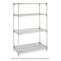 Metro - 2,000 Lb Capacity 4 Shelf Wire Shelving - Starter Unit - Exact Industrial Supply