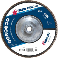 7″ Tiger Paw Super High Density Flap Disc, Flat, Phenolic Backing, 60Z, 5/8″-11 Arbor Hole - All Tool & Supply