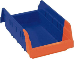 Akro-Mils - 11-5/8" Deep, Blue/Orange Hopper Shelf Bin - 4" High x 4-1/4" Wide x 11-5/8" Long - All Tool & Supply