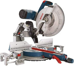 Bosch - 15 Amp, 3,800 RPM, 45° Right Double Bevel Sliding Miter Saw - 12" Blade Diam - All Tool & Supply