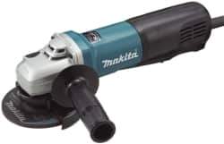 Makita - 4-1/2" Wheel Diam, 11,500 RPM, Corded Angle & Disc Grinder - 5/8-11 Spindle, 120 Volts, 13 Amps - All Tool & Supply