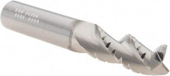 SGS - 1/2" Diam, 1-1/4" LOC, 3 Flute Solid Carbide 0.03" Corner Radius Roughing End Mill - TiB2 Finish, 3-1/4" OAL, 1/2" Shank Diam, Single End, Centercutting, 38° Helix - All Tool & Supply