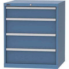 LISTA - 4 Drawer, 45 Compartment Bright Blue Steel Modular Storage Cabinet - All Tool & Supply