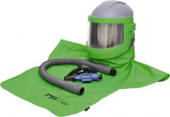 RPB - Supplied Air (SAR) Blasting Kits; Pump Compatibility: Compressed Air ; Helmet Window Type: Rectangular Window ; Helmet Window Shape: Rectangular ; Breathing Tube Type: Cooling Tube ; Clothing Type: Nylon Cape ; Supply Hose Type: Not Included - Exact Industrial Supply