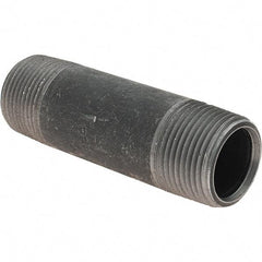 Value Collection - 1" Diam x 4" Long Steel Black Pipe Nipple - Threaded - All Tool & Supply