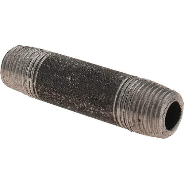 Value Collection - 1/8" Diam x 1-1/2" Long Black Pipe Nipple - Threaded - All Tool & Supply