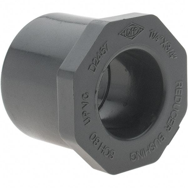 Value Collection - 1-1/4 x 3/4" PVC Plastic Pipe Bushing - Spig x Slip End Connections - All Tool & Supply