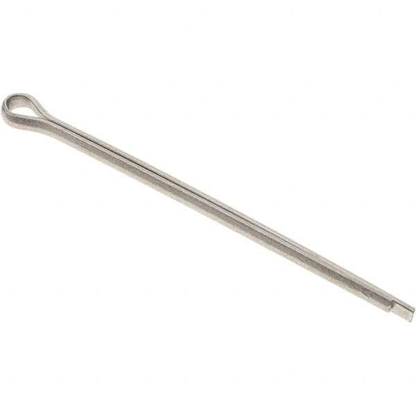 Value Collection - 1/8" Diam x 2-1/2" Long Extended Prong Cotter Pin - Grade 18-8, Uncoated, Stainless Steel - All Tool & Supply