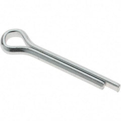 Value Collection - 1/4" Diam x 1-1/2" Long Extended Prong Cotter Pin - Grade 2, Zinc-Plated, Steel - All Tool & Supply