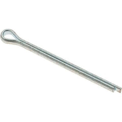 Value Collection - 1/8" Diam x 1-3/4" Long Extended Prong Cotter Pin - Grade 2, Zinc-Plated, Steel - All Tool & Supply