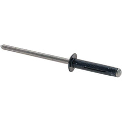 Made in USA - Large Flange Head Aluminum Peel Blind Rivet - Steel Mandrel, 0.039" to 3/8" Grip, 0.313" Head Diam, 0.156" Max Hole Diam, 0.717" Length Under Head, - All Tool & Supply