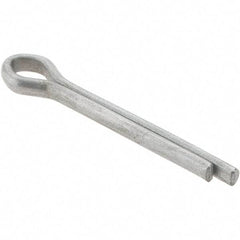 Value Collection - 1/8" Diam x 1" Long Extended Prong Cotter Pin - Grade 2, Zinc-Plated, Steel - All Tool & Supply