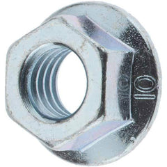 Value Collection - M8x1.25, 17mm Flange Diam, 12mm Across Flats, Serrated Flange Nut - Zinc Finish - All Tool & Supply