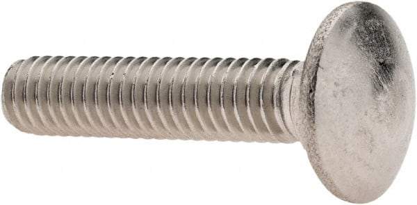 Value Collection - 5/16-18 UNC 1-1/2" Length Under Head, Standard Square Neck, Carriage Bolt - 18-8 Stainless Steel, Uncoated - All Tool & Supply