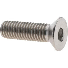 Value Collection - 1/2-13 UNC Hex Socket Drive, 82° Flat Screw - Grade 18.8 Stainless Steel, Fully Threaded, 1-3/4" OAL - All Tool & Supply