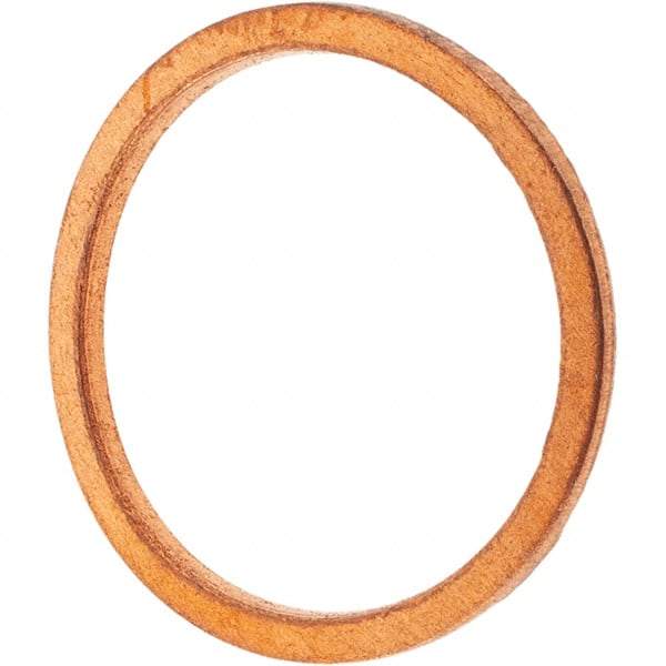 Value Collection - M16 Screw, Copper Standard Flat Washer - 18mm ID x 22mm OD, 1.5mm Thick - All Tool & Supply