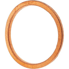 Value Collection - M16 Screw, Copper Standard Flat Washer - 18mm ID x 22mm OD, 1.5mm Thick - All Tool & Supply