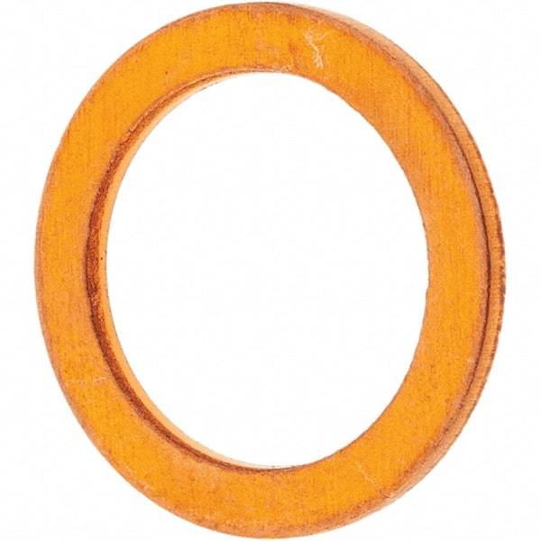 Value Collection - M12 Screw, Copper Standard Flat Washer - 14mm ID x 20mm OD, 1.5mm Thick - All Tool & Supply