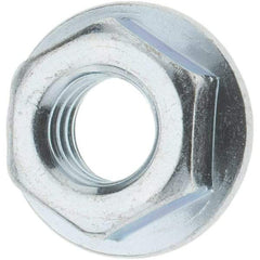 Value Collection - 5/16-18, 0.68" Flange Diam, Serrated Flange Nut - Grade Grade 2 Steel, Zinc-Plated Finish, 0.283" Flange Height - All Tool & Supply