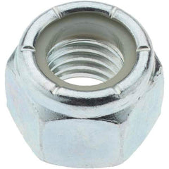 Value Collection - 1/2-13 UNC Grade 2 Hex Lock Nut with Nylon Insert - 3/4" Width Across Flats, 39/64" High, Zinc-Plated Finish - All Tool & Supply