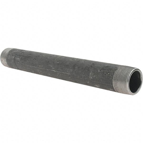 Value Collection - Schedule 80, 1-1/4" Diam x 13" Long Steel Black Pipe Nipple - Threaded - All Tool & Supply