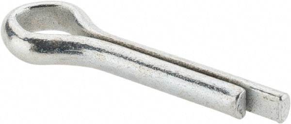 Value Collection - 1/4" Diam x 1" Long Extended Prong Cotter Pin - Grade 2, Zinc-Plated, Steel - All Tool & Supply