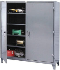 Strong Hold - 8 Shelf Locking Storage Cabinet - Steel, 72" Wide x 24" Deep x 78" High, Dark Gray - All Tool & Supply