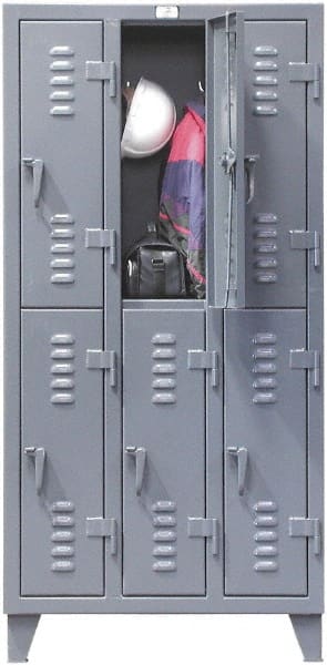 Strong Hold - 2 Door, 2 Tier, Steel Locker - All Tool & Supply