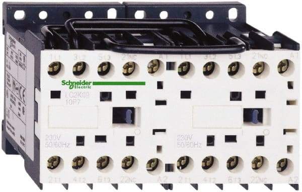 Schneider Electric - 3 Pole, 220 to 230 Coil VAC at 50/60 Hz, 16 Amp at 690 VAC, 20 Amp at 440 VAC and 9 Amp at 440 VAC, Reversible IEC Contactor - BS 5424, CSA, IEC 60947, NF C 63-110, RoHS Compliant, UL Listed, VDE 0660 - All Tool & Supply