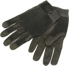 Ability One - Size M Nylon/Spandura General Protection Work Gloves - For Mechanic's & Lifting, Uncoated, Hook & Loop Cuff, Full Fingered, Black, Paired - All Tool & Supply