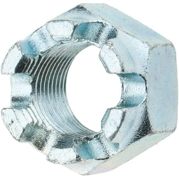 Value Collection - 5/8-18 UNF Grade 5 Steel Castle Locknut - Zinc-Plated Finish - All Tool & Supply