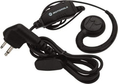 Motorola - Lightweight Swivel, In-Line & Push to Talk Microphone Earpiece with Microphone - Black, Use with Motorola CLS/RM/RDX/DTR/DLR Radios - All Tool & Supply