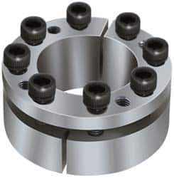 Climax Metal Products - M10 Thread, 3-7/16" Bore Diam, 5.118" OD, Shaft Locking Device - 9 Screws, 34,204 Lb Axial Load, 5.118" OAW, 0.945" Thrust Ring Width - All Tool & Supply