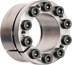 Climax Metal Products - M5 Thread, 28mm Bore Diam, 1-7/8" OD, Shaft Locking Device - 9 Screws, 7,916 Lb Axial Load, 2" OAW, 0.669" Thrust Ring Width, 4,363 Ft/Lb Max Torque - All Tool & Supply