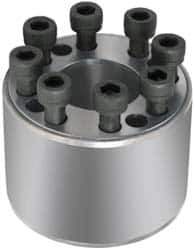 Climax Metal Products - M6 Thread, 1-1/4" Bore Diam, 2.362" OD, Shaft Locking Device - 7 Screws, 17,542 Lb Axial Load, 2.362" OAW, 1.732" Thrust Ring Width, 914 Ft/Lb Max Torque - All Tool & Supply