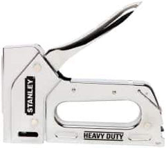 Stanley - Manual Staple Gun - 1/4, 5/16, 3/8, 1/2, 9/16" Staples, Chrome, Chrome Plated Steel - All Tool & Supply