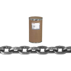 Campbell - 3/4" Welded Alloy Chain - 35,300 Lb Capacity, Grade 100, 100' Long, Bright Finish - All Tool & Supply