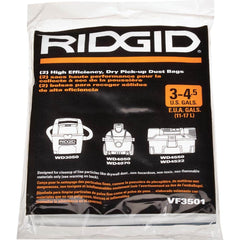 Ridgid - Vacuum Cleaner Filters Vacuum Type: Wet/Dry Vacuum Filter Type: Bag - All Tool & Supply